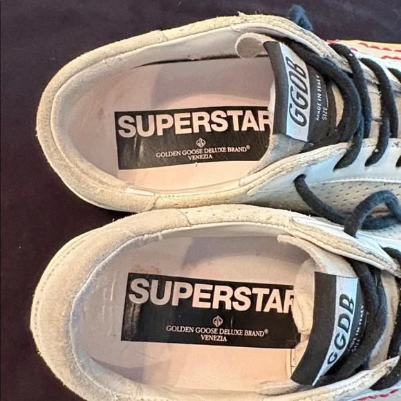 Golden Goose Stitched Red Heart / Star Superstar Size 35 - Picture 5 of 14